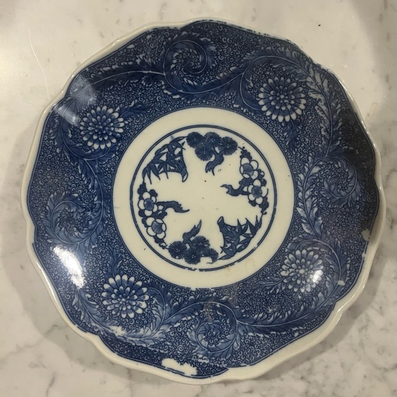 vintage Japanese Other - Blue and White Floral Decorative Plate